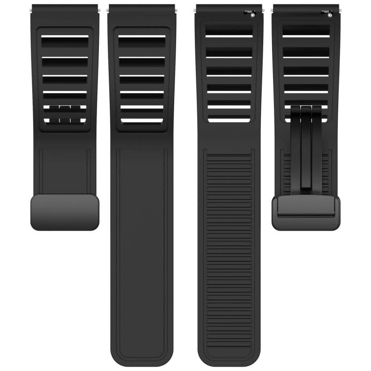 22mm Foldable Magnetic Buckle Silicone Watch Band, Series 4-Reluova