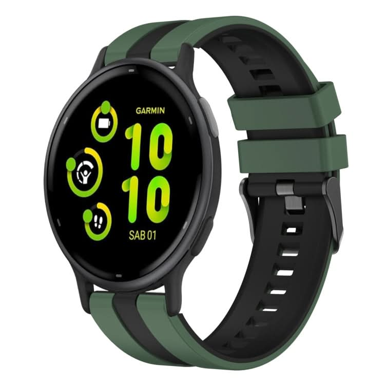 20mm Two Color Sports Silicone Watch Band, Series 7