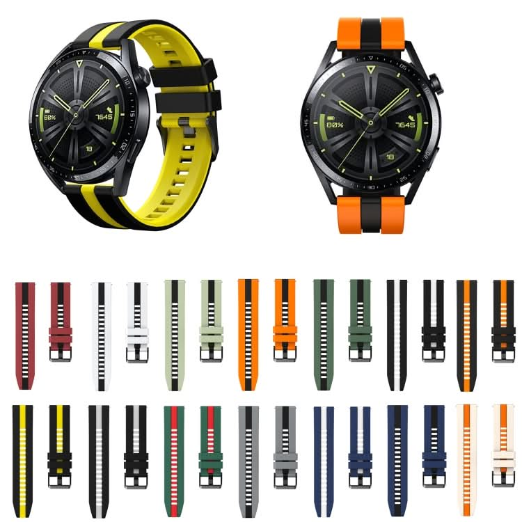 20mm Two-Color Sports Silicone Watch Band, Series 6-Reluova