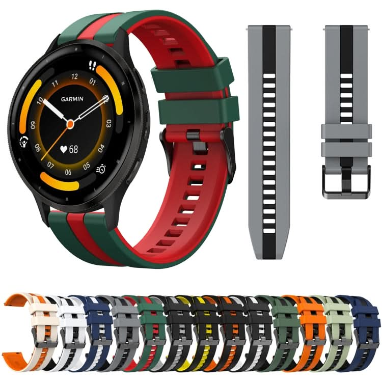 22mm Two Color Sports Silicone Watch Band, Series 1-Reluova