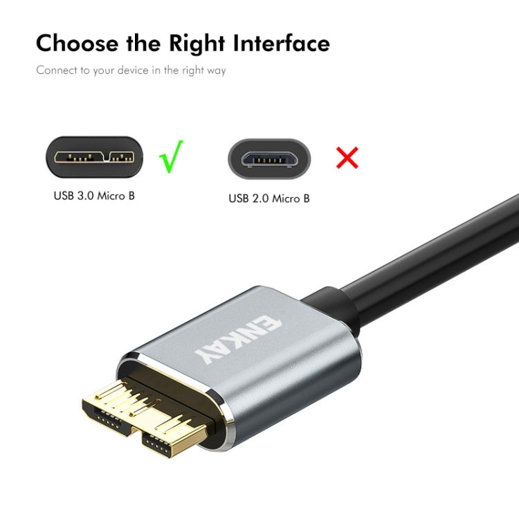 ENKAY USB 3.0 A to USB 3.0 Micro B 5Gbps Data Camera Hard Drive Cable