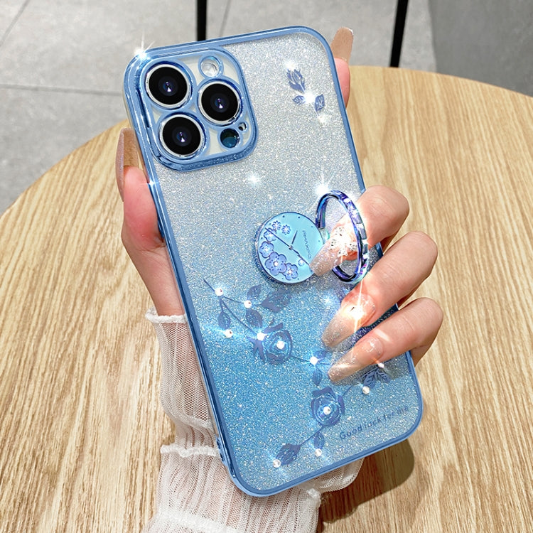 Gradient Glitter Immortal Flower Ring All-inclusive Phone Case