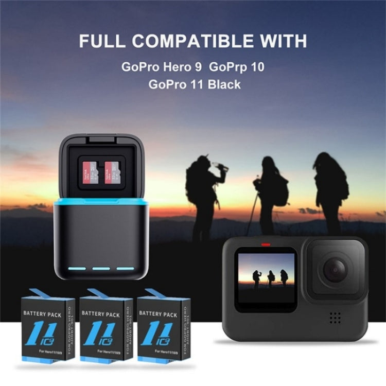 GP-910 3-Battery Charging Box Storage Case For GoPro Hero11 /10 /9 My Store