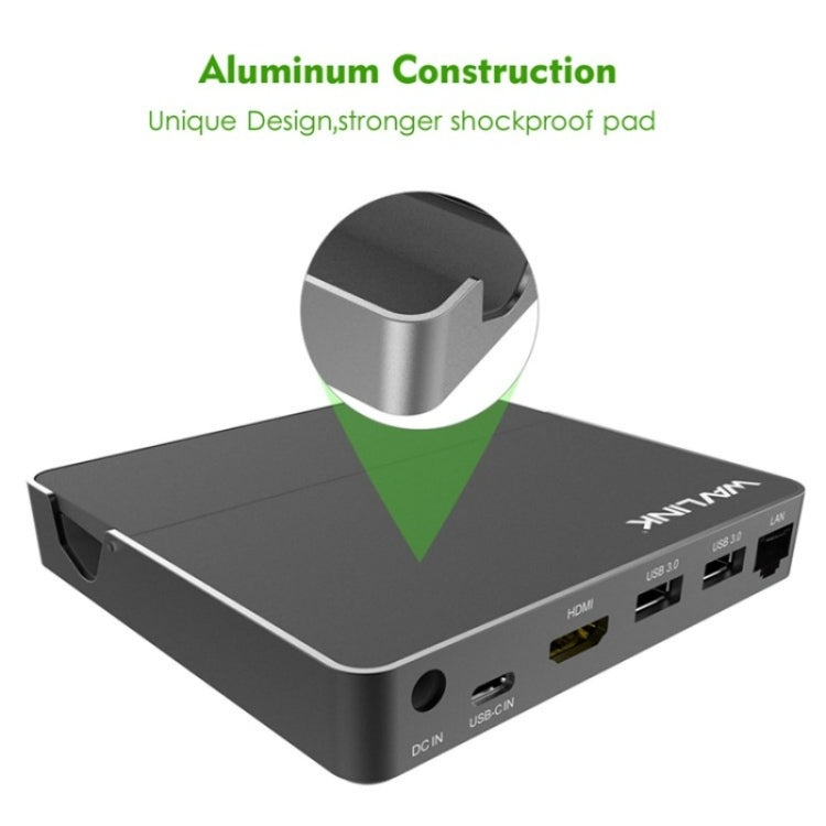 WAVLINK UHP3D01G Gigabit Ethernet USB 3.0 Multi-Function HUB 4K HD Docking Station My Store