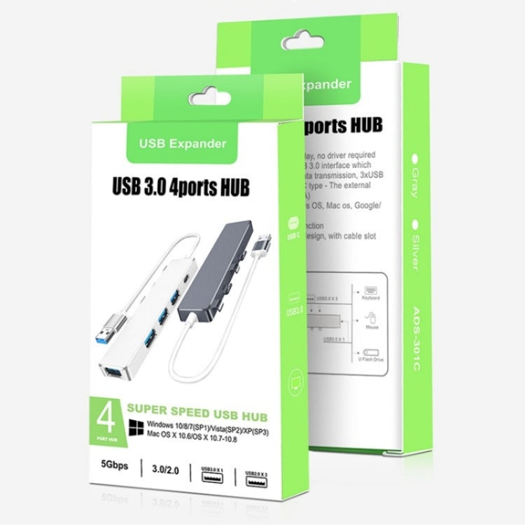 ADS-301A USB 3.0 to Type-C + USB 3.0 / 2.0 4-Ports Hub Laptop Expander