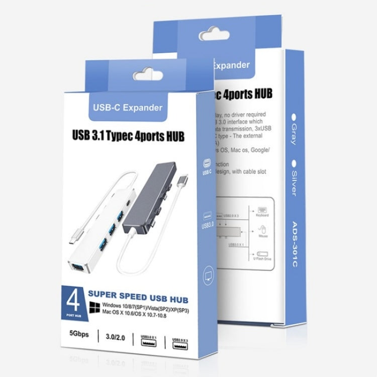 ADS-301C USB-C / Type-C to USB-C + USB 3.0 + 3 x USB 2.0 Expander HUB My Store