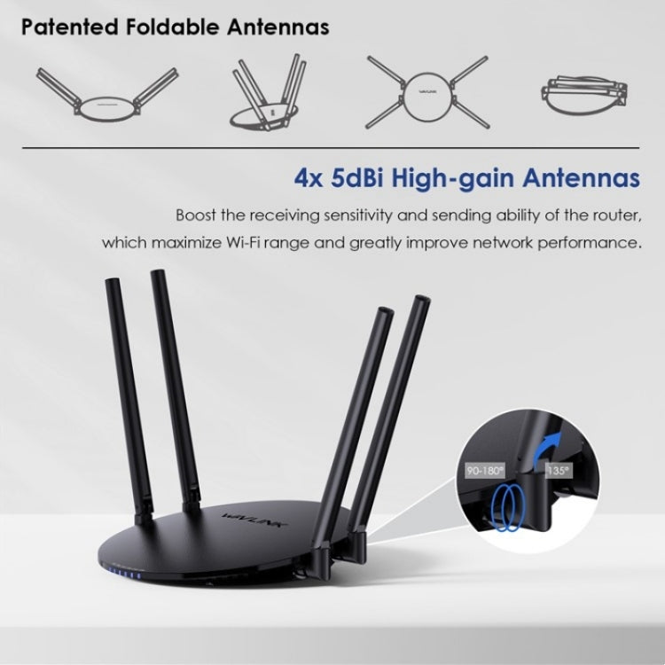 WAVLINK WN530G3 4x 5dBi Foldable Antenna AC1200 Dual Band Wireless Repeater Router My Store