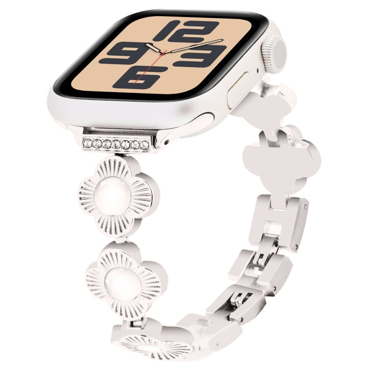 Four Leaf Clover Quick-Release Metal Chain Watch Band, Series 1