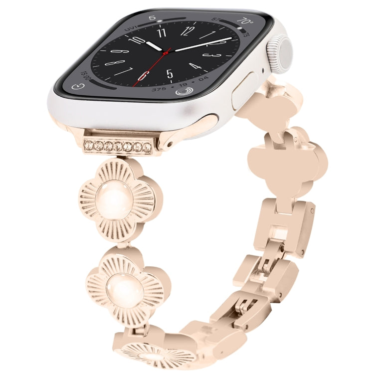 Four Leaf Clover Quick-Release Metal Chain Watch Band, Series 3