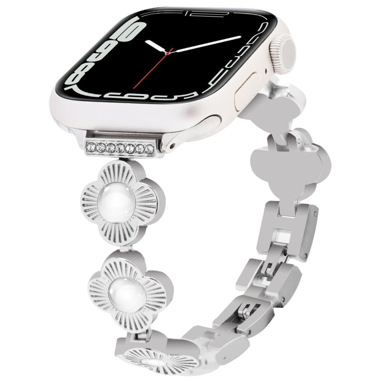 Four Leaf Clover Quick-Release Metal Chain Watch Band, Series 3