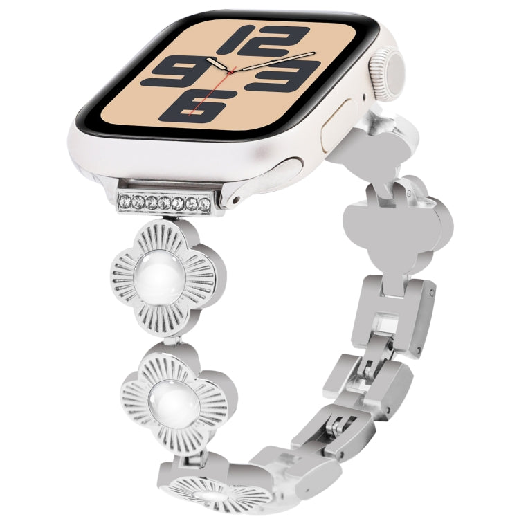 Four Leaf Clover Quick-Release Metal Chain Watch Band, Series 3