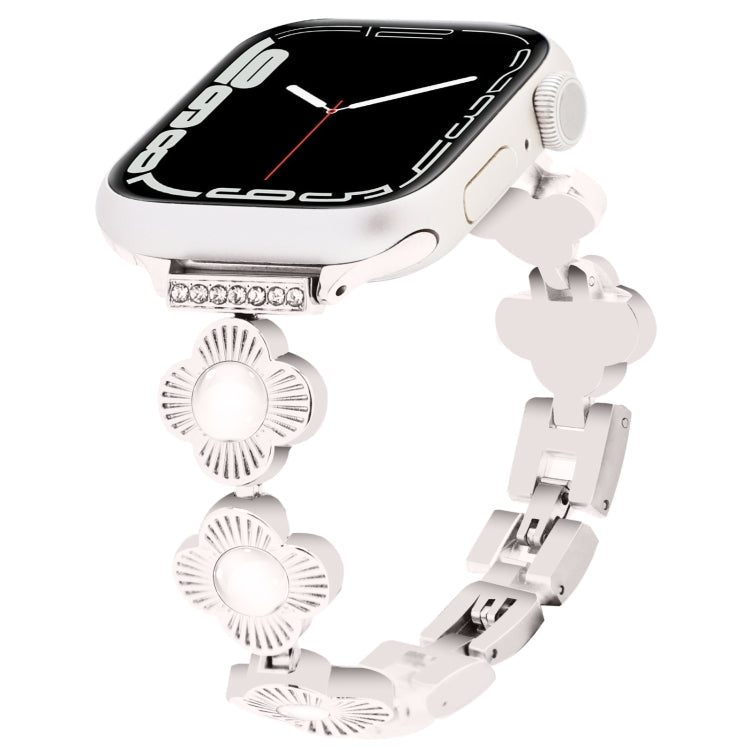 Four Leaf Clover Quick-Release Metal Chain Watch Band, Series 2