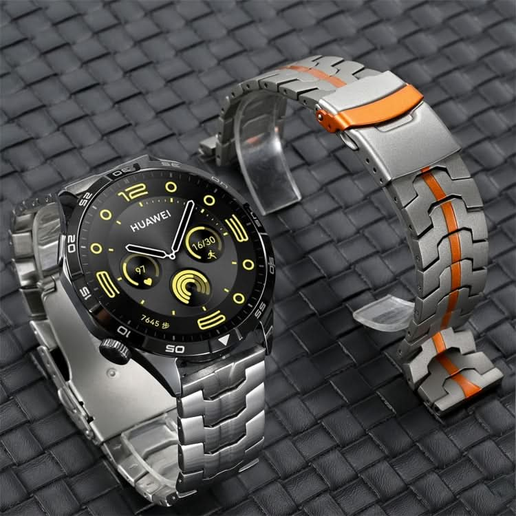 22mm Double Lock Buckle Turtle Titanium Steel Watch Band, Series 2