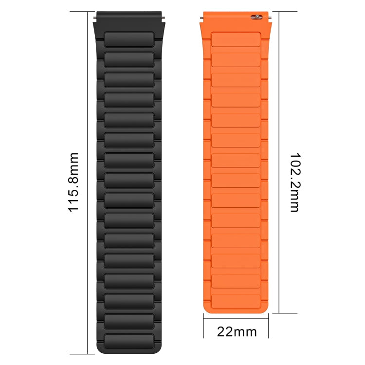 22mm I-shaped Magnetic Silicone Watch Band