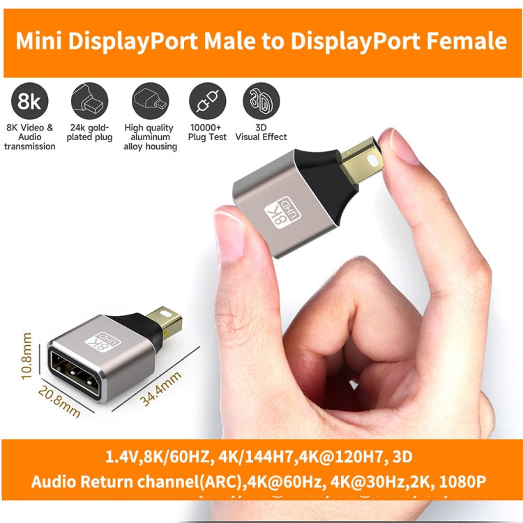 JUNSUNMAY 8K 60Hz Male Mini Displayport to Female Displayport Adapter DP Converter My Store