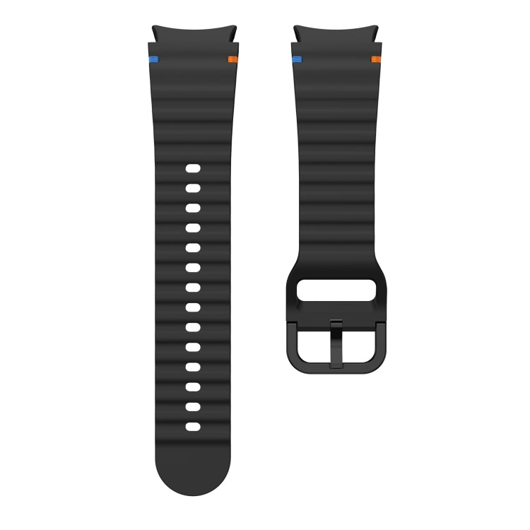 Wave Pattern Stitched Silicone Watch Band, Series 2