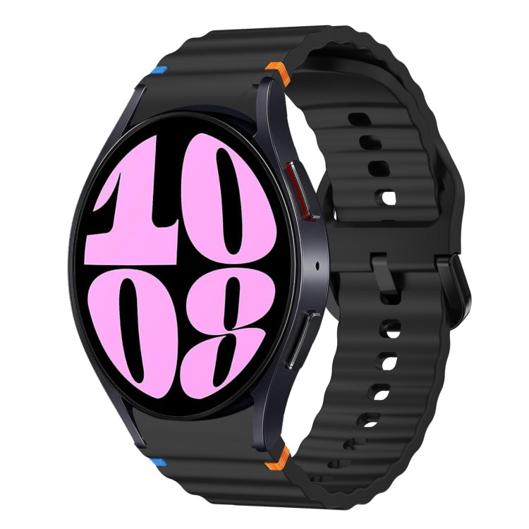 Wave Pattern Stitched Silicone Watch Band, Series 4