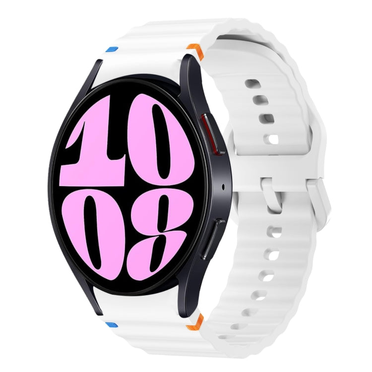 Wave Pattern Stitched Silicone Watch Band, Series 4