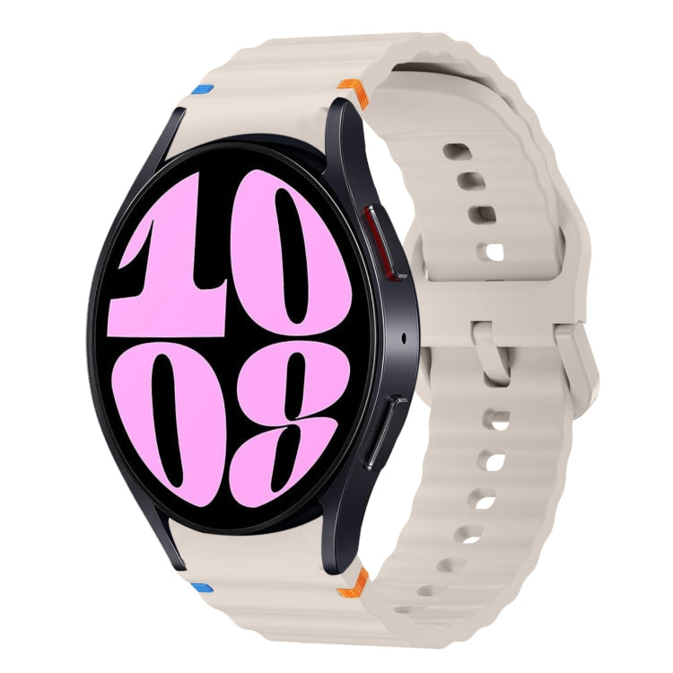 Wave Pattern Stitched Silicone Watch Band, Series 4