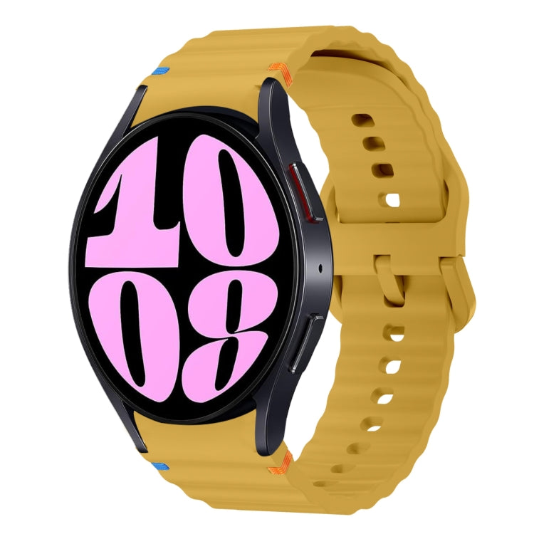 Wave Pattern Stitched Silicone Watch Band, Series 4