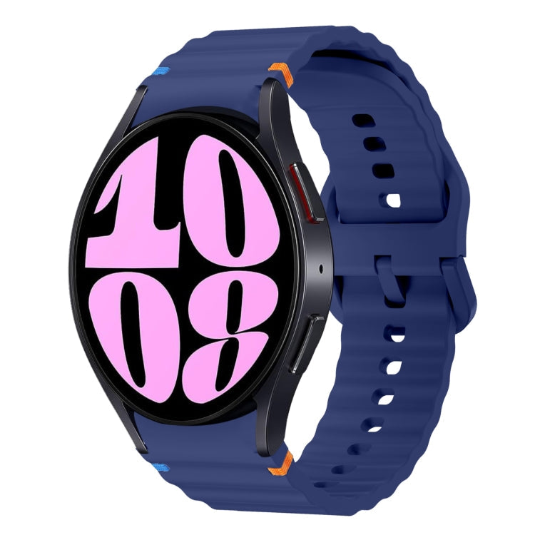 Wave Pattern Stitched Silicone Watch Band, Series 4