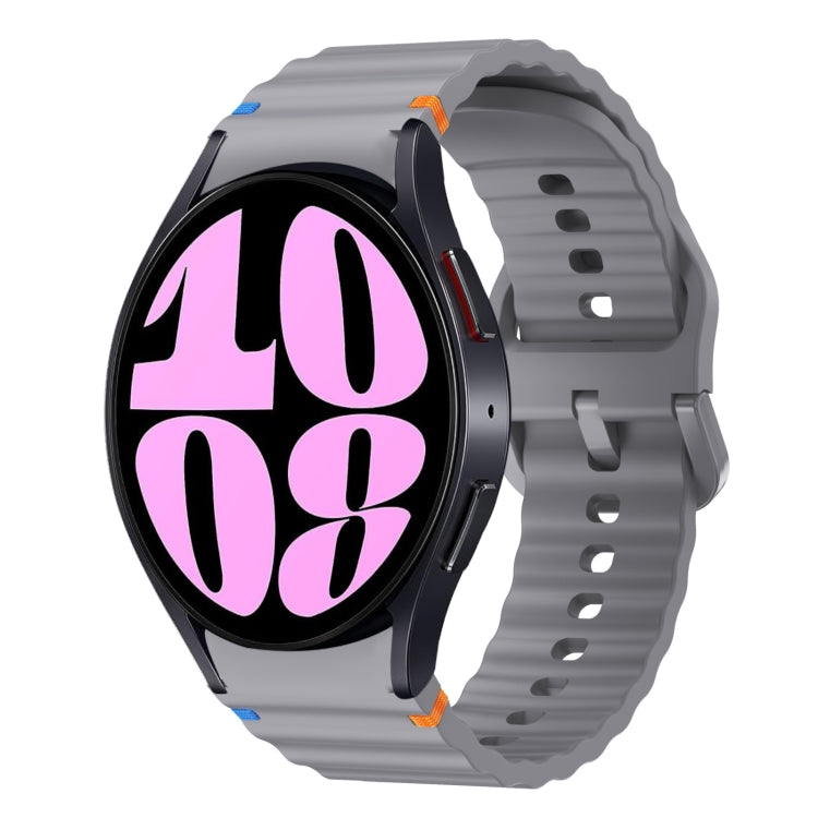 Wave Pattern Stitched Silicone Watch Band, Series 4