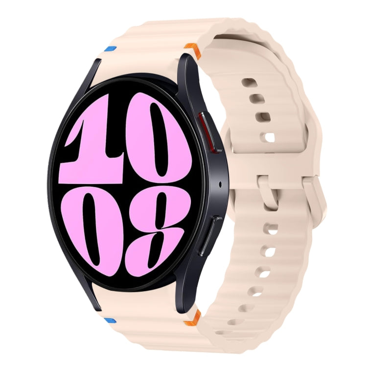 Wave Pattern Stitched Silicone Watch Band, Series 4