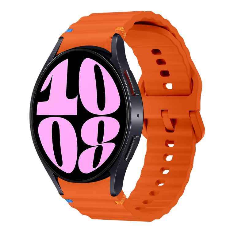 Wave Pattern Stitched Silicone Watch Band, Series 4