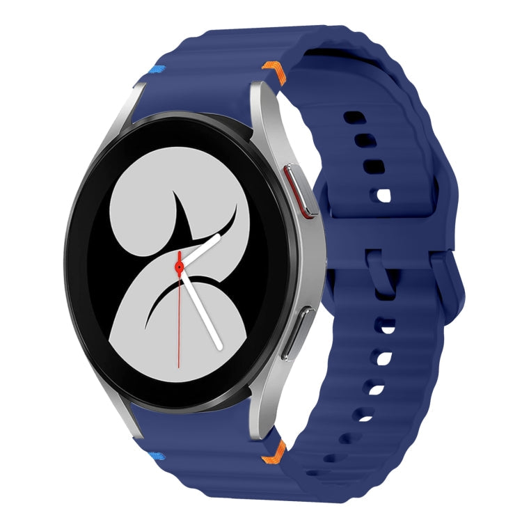 Wave Pattern Stitched Silicone Watch Band, Series 2