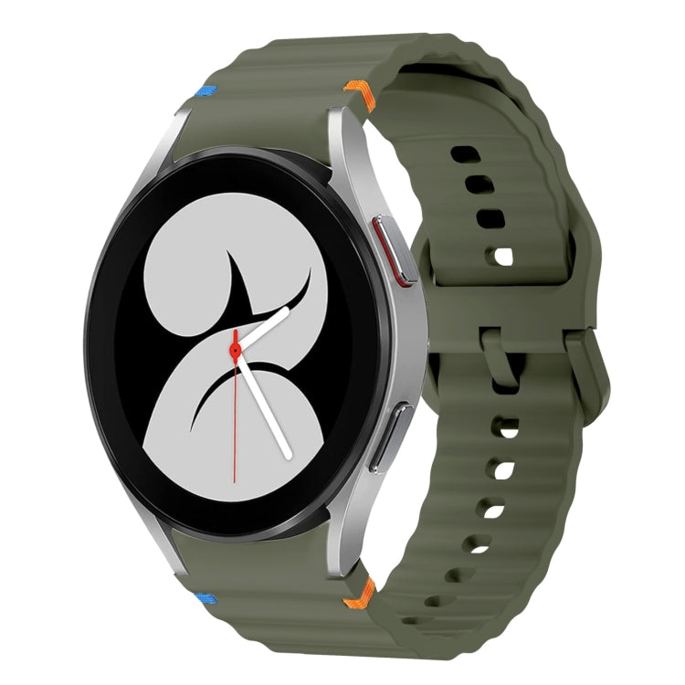 Wave Pattern Stitched Silicone Watch Band, Series 2