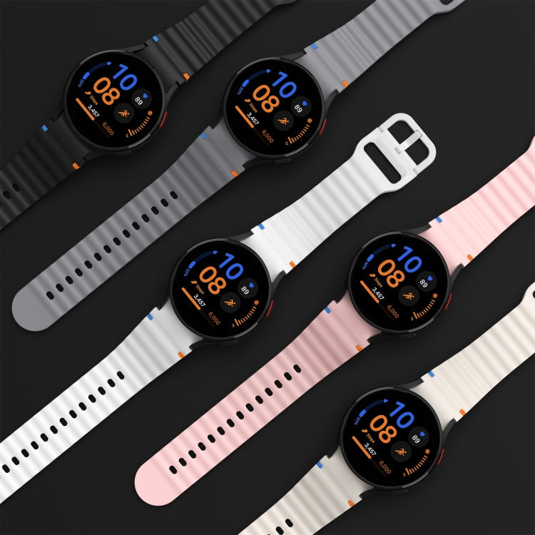 Wave Pattern Stitched Silicone Watch Band, Series 1