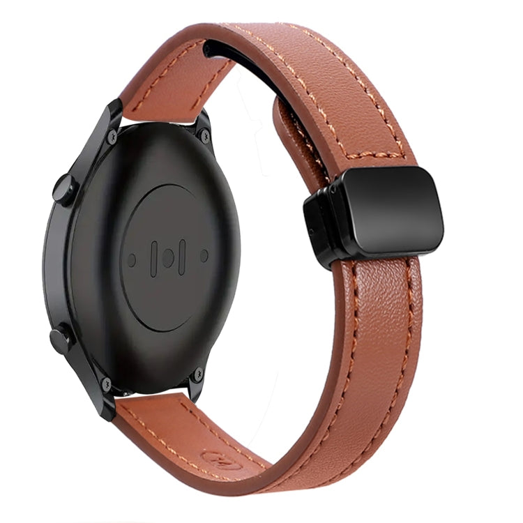 22mm Slim Magnetic Buckle Microfiber Leather Watch Band, Series 4-Reluova