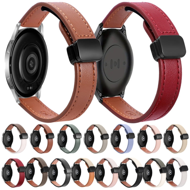 22mm Slim Magnetic Buckle Microfiber Leather Watch Band, Series 1-Reluova