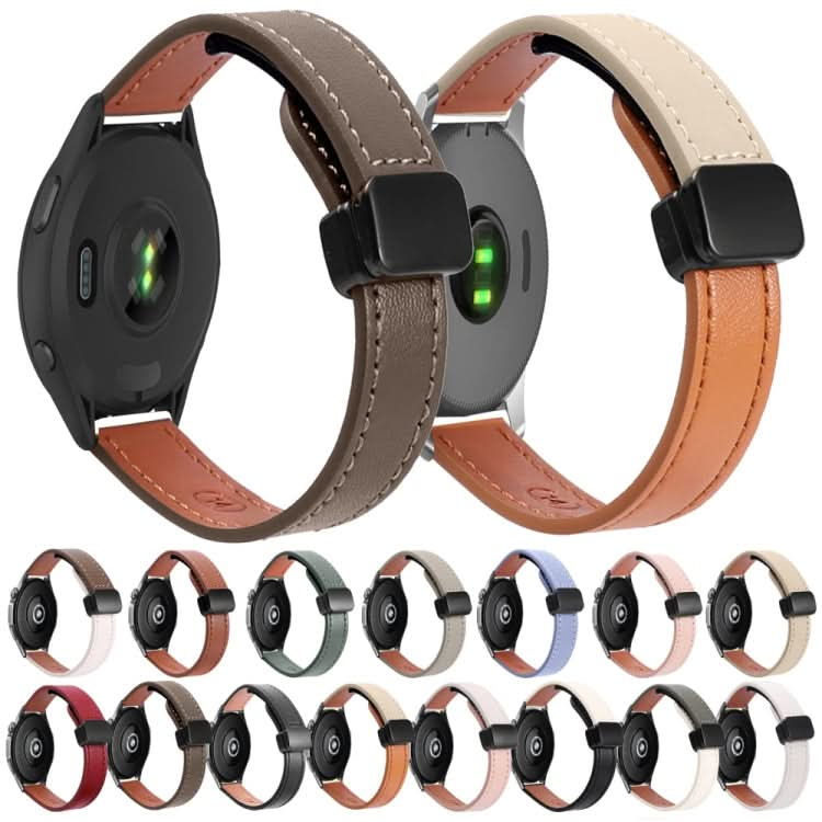 22mm Slim Magnetic Buckle Microfiber Leather Watch Band, Series 1