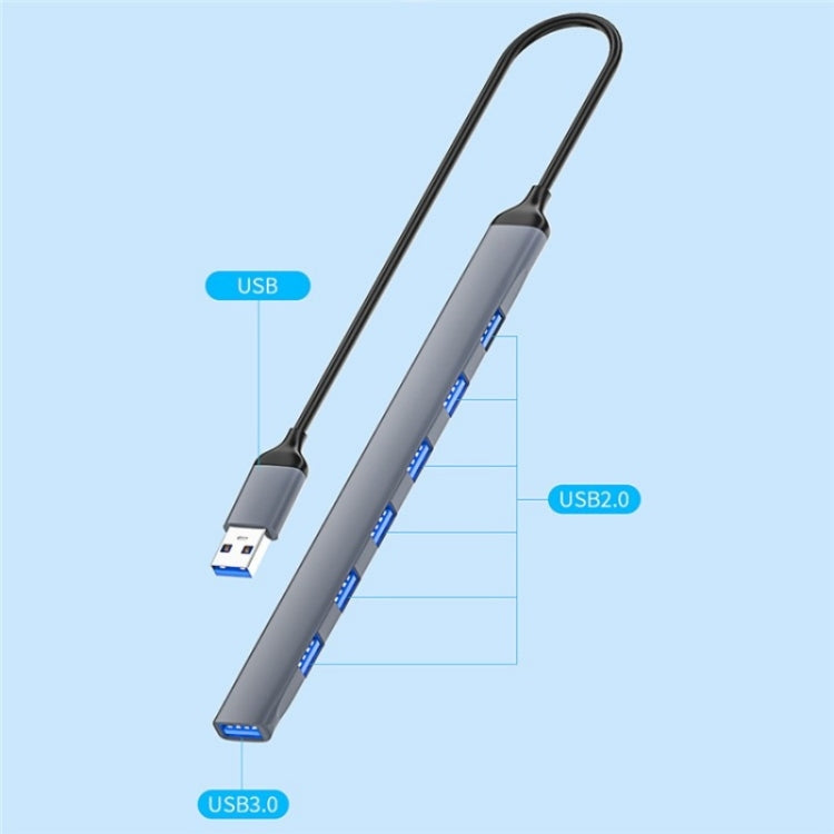 ADS-303A Data Transmission USB 3.0 / 2.0 Hub Expansion Dock Station 7-Port USB Adapter My Store