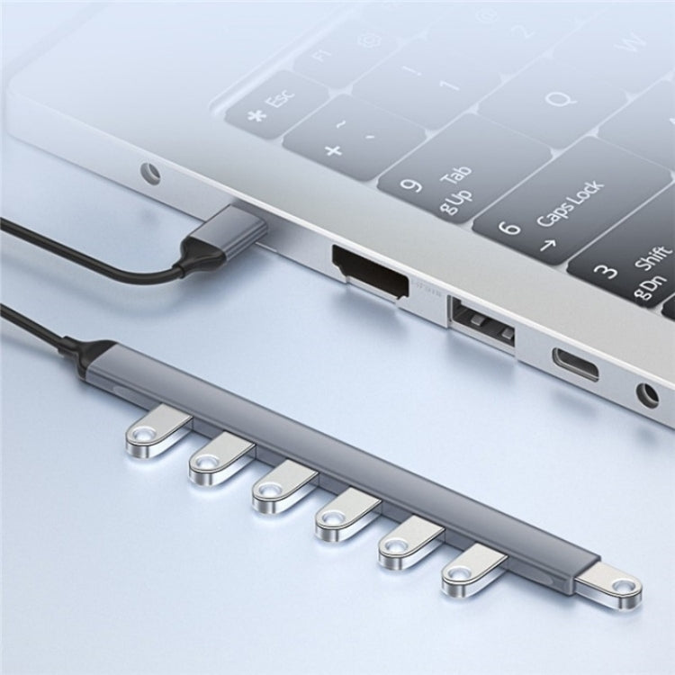 ADS-303A Data Transmission USB 3.0 / 2.0 Hub Expansion Dock Station 7-Port USB Adapter