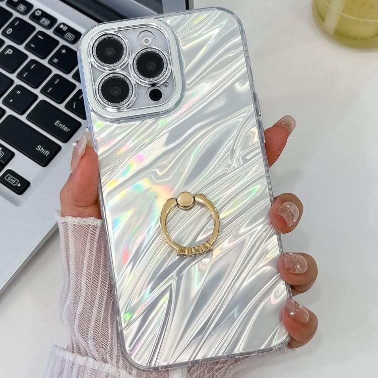 Plating Glitter Texture Ring Holder TPU Phone Case with Lens Film, Series 13