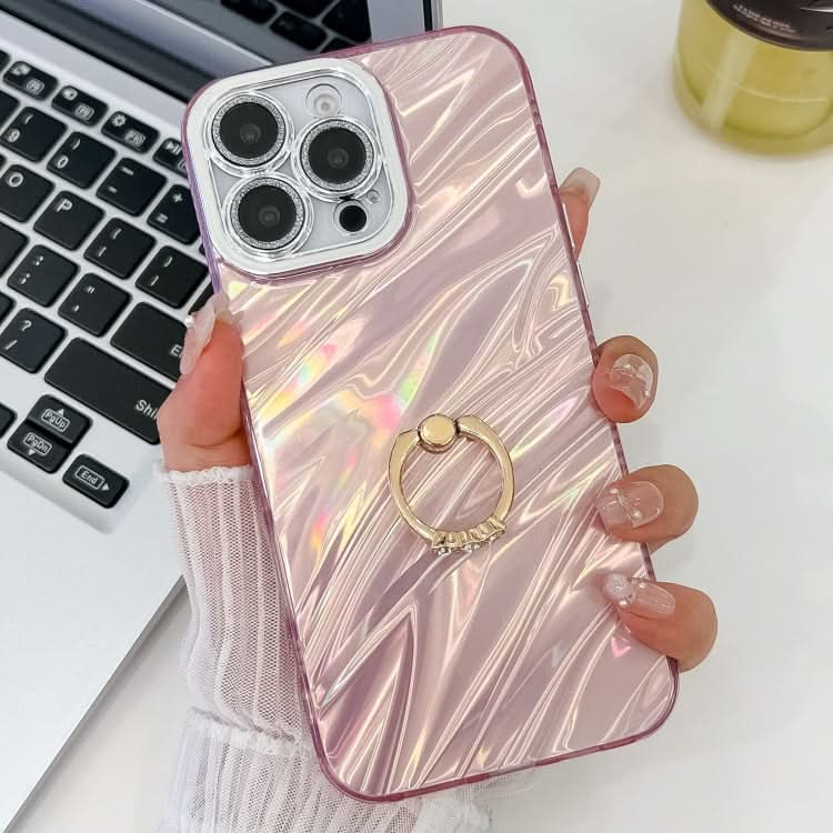 Plating Glitter Texture Ring Holder TPU Phone Case with Lens Film, Series 13