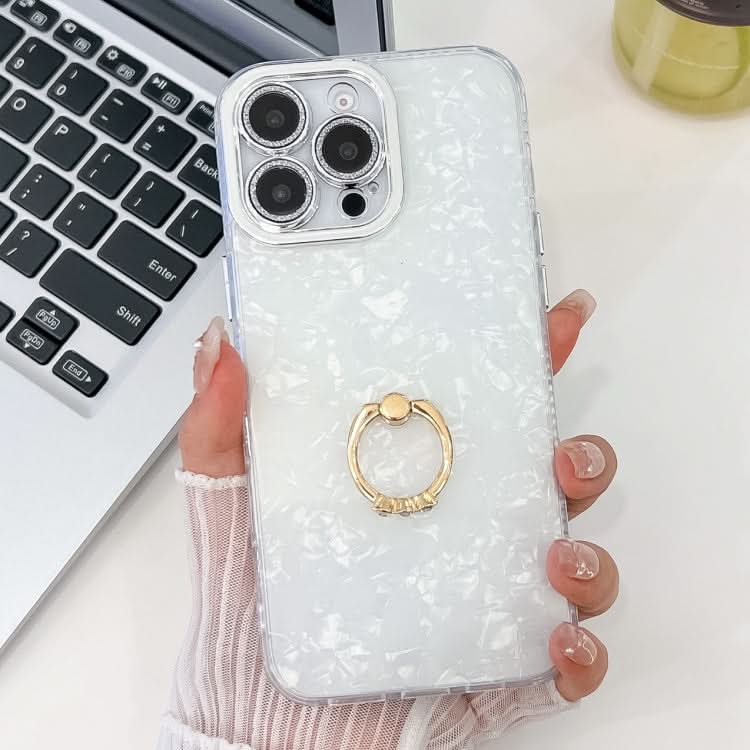 Plating Glitter Texture Ring Holder TPU Phone Case with Lens Film, Series 13