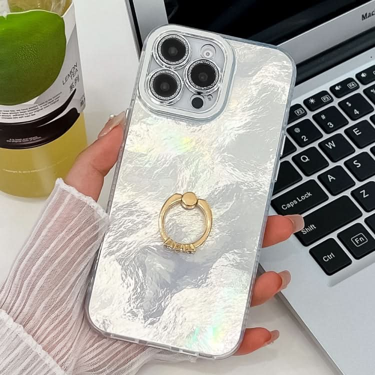 Plating Glitter Texture Ring Holder TPU Phone Case with Lens Film, Series 13