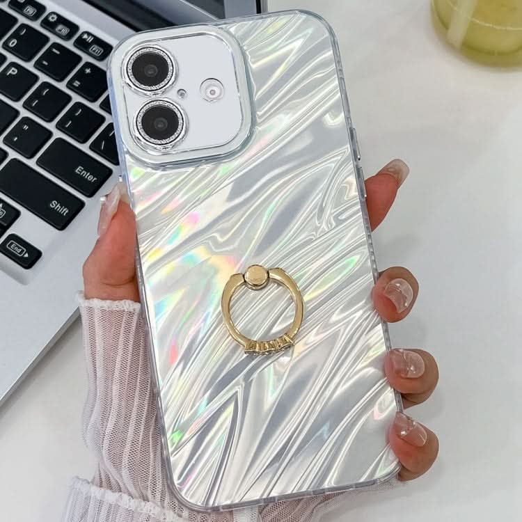 Plating Glitter Texture Ring Holder TPU Phone Case with Lens Film, Series 2