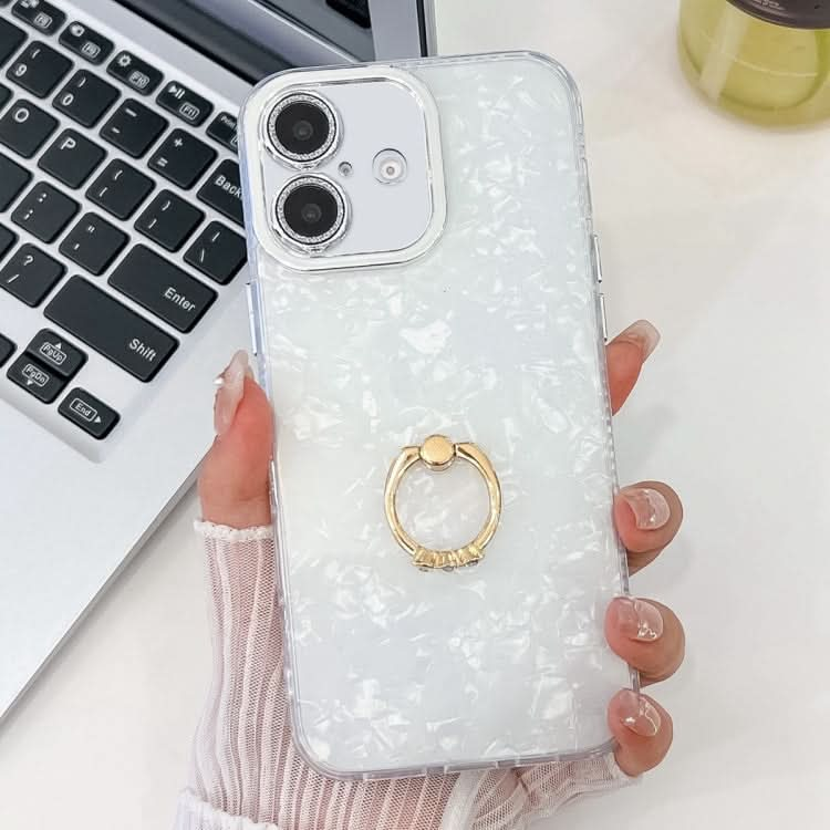 Plating Glitter Texture Ring Holder TPU Phone Case with Lens Film, Series 2