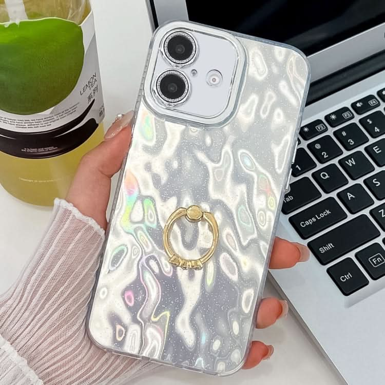 Plating Glitter Texture Ring Holder TPU Phone Case with Lens Film, Series 2