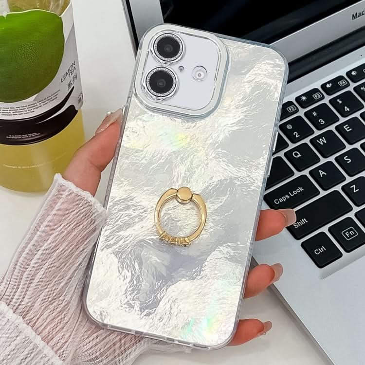 Plating Glitter Texture Ring Holder TPU Phone Case with Lens Film, Series 2