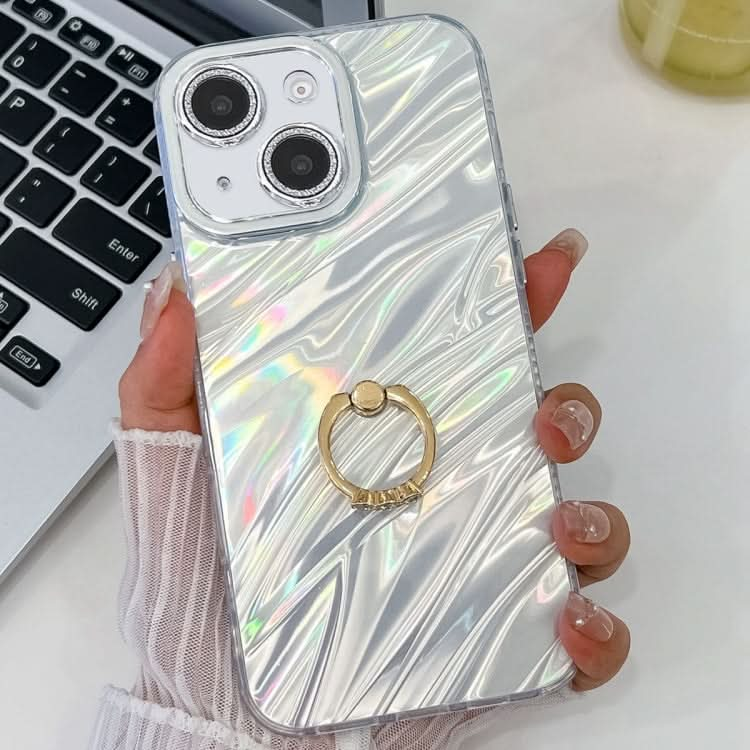 Plating Glitter Texture Ring Holder TPU Phone Case with Lens Film, Series 3