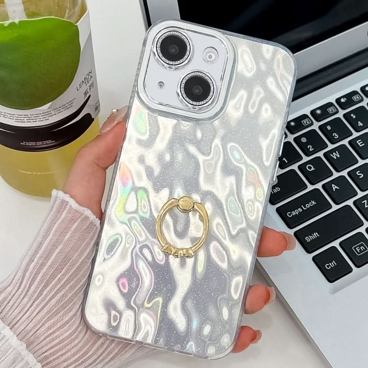 Plating Glitter Texture Ring Holder TPU Phone Case with Lens Film, Series 3