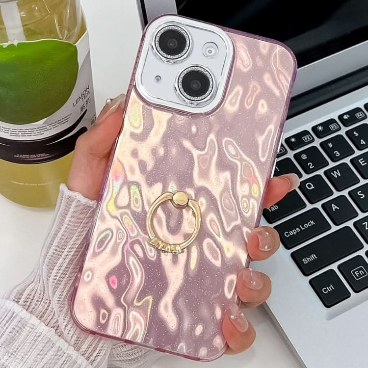 Plating Glitter Texture Ring Holder TPU Phone Case with Lens Film, Series 3