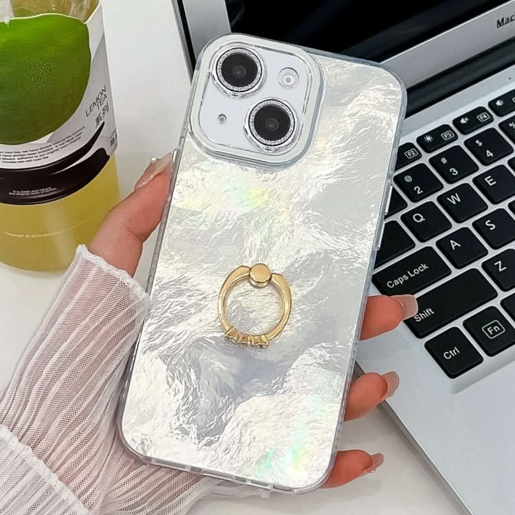 Plating Glitter Texture Ring Holder TPU Phone Case with Lens Film, Series 3