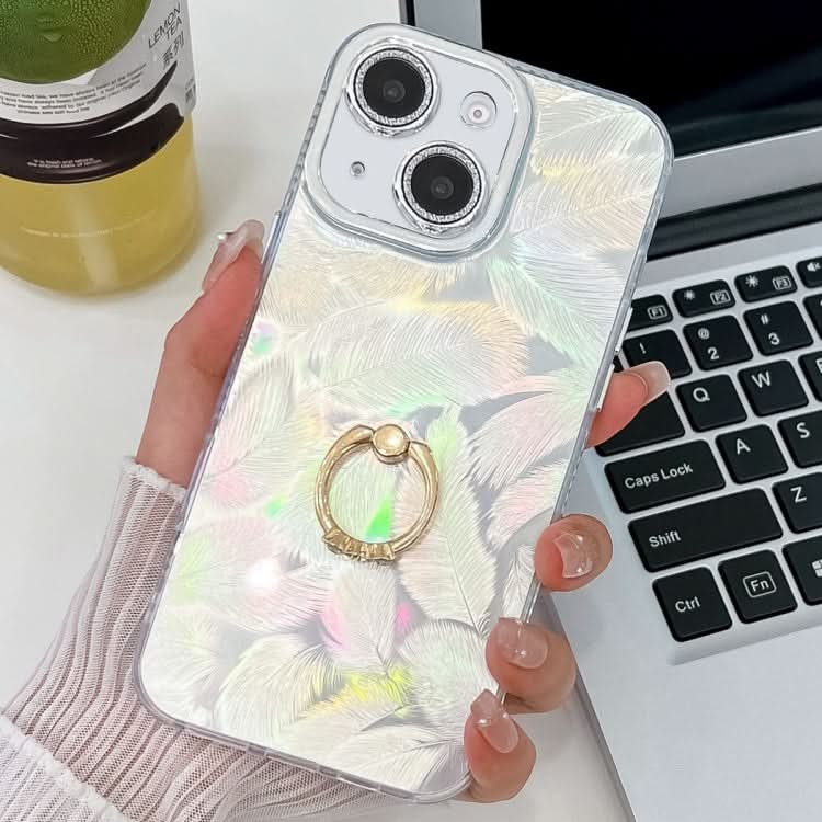 Plating Glitter Texture Ring Holder TPU Phone Case with Lens Film, Series 3