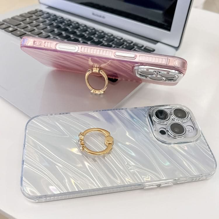 Plating Glitter Texture Ring Holder TPU Phone Case with Lens Film, Series 1